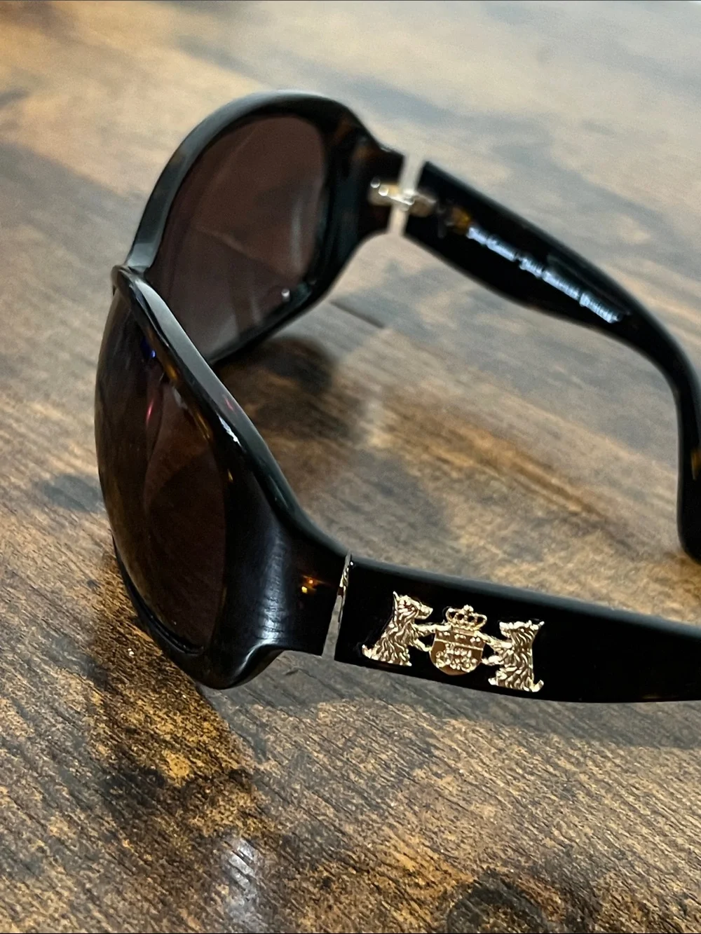 Juicy Couture Royals 0086 68[]16 /115 Brown Sunglasses with Gold Crest Accent